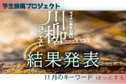 川柳コンテスト「#Ｚ世代の目線から」11月期の結果発表！キーワードは“ほっとするもの”